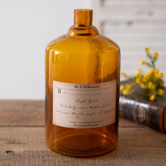 Apothecary Bottle  - Antique Inspired Cough Syrup