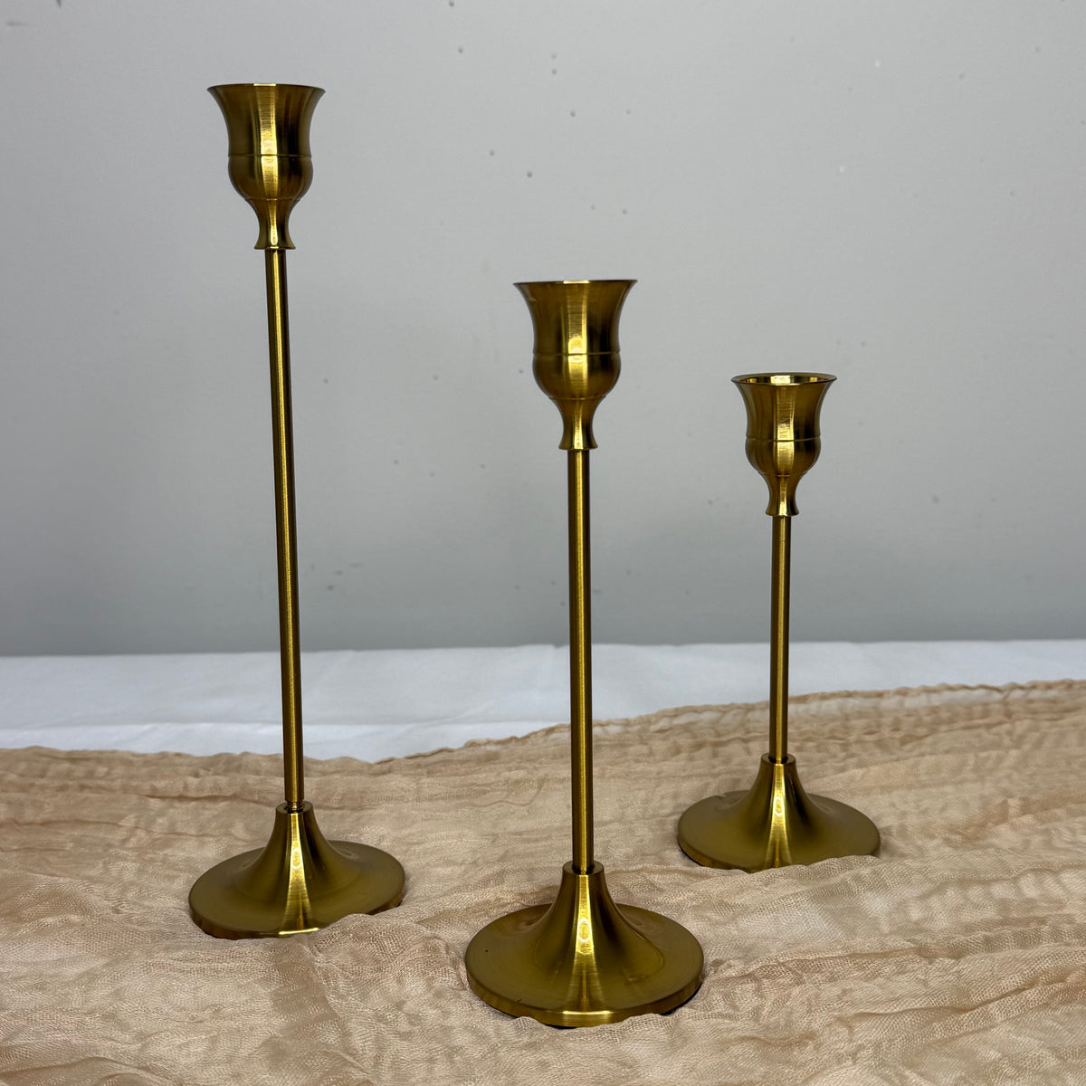 Gold Taper Candlestick - Set of 30