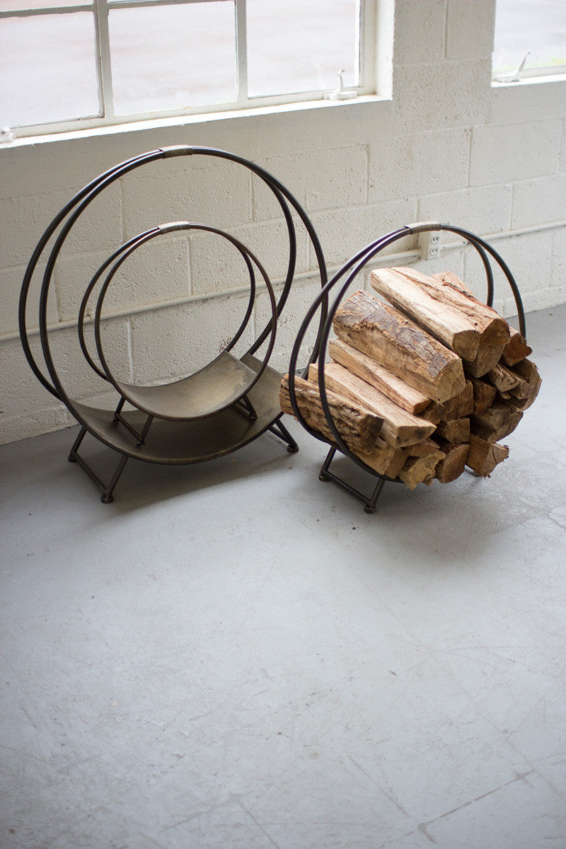 Metal Firewood Racks - Set of Three