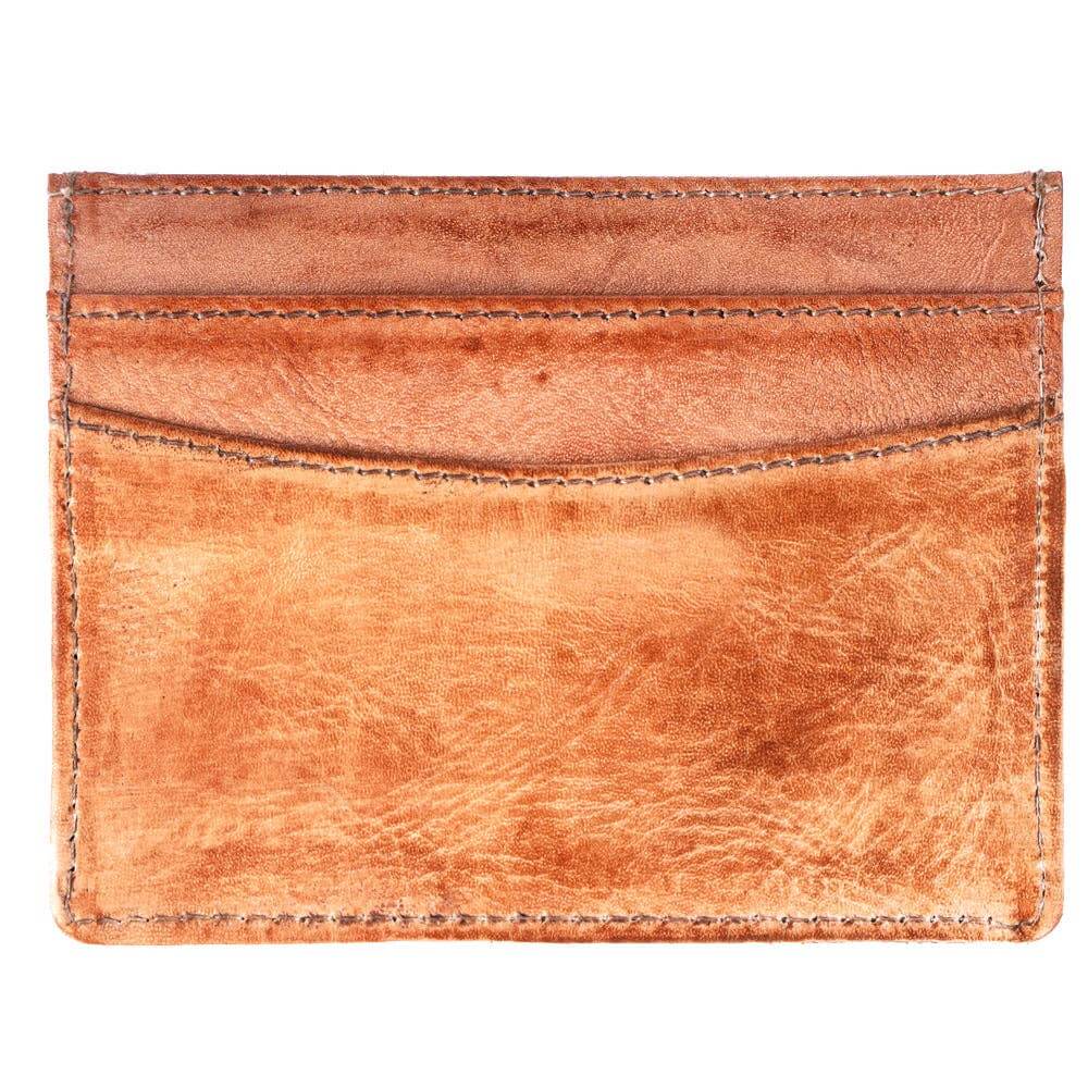 Card Holder Genuine Leather - Caramel