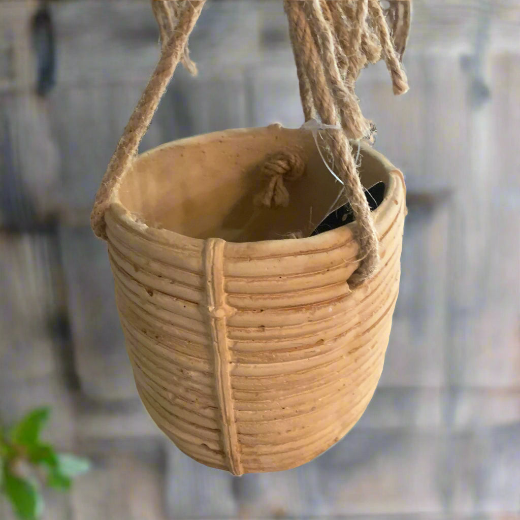 rustic hanging plants Rustic Hanging Planter