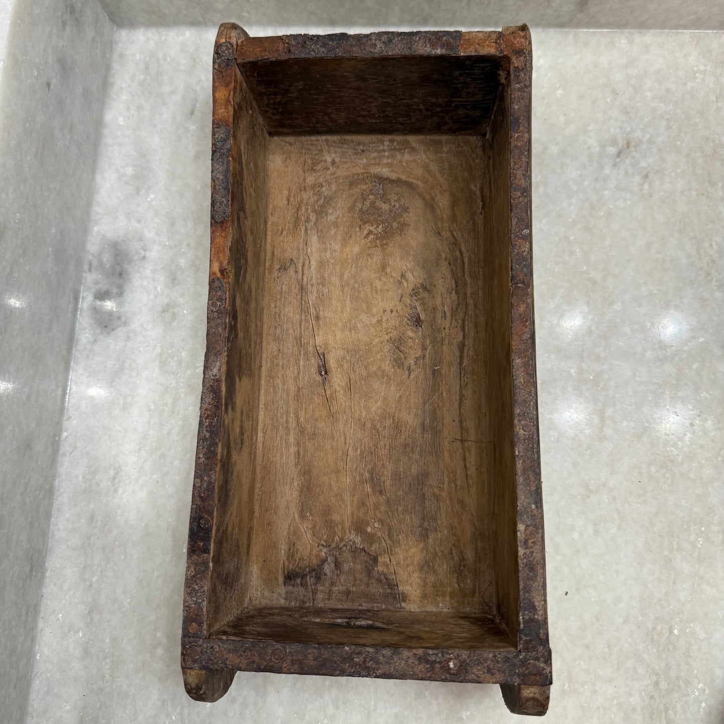 Antique Brick Mold – Plain Rustic Wooden Box