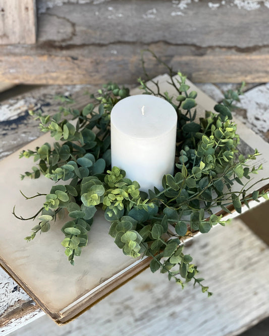 Woodglen Eucalyptus Candle Ring - 4.5"