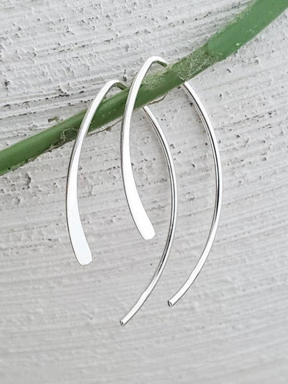 Silver Open Wishbone Earrings