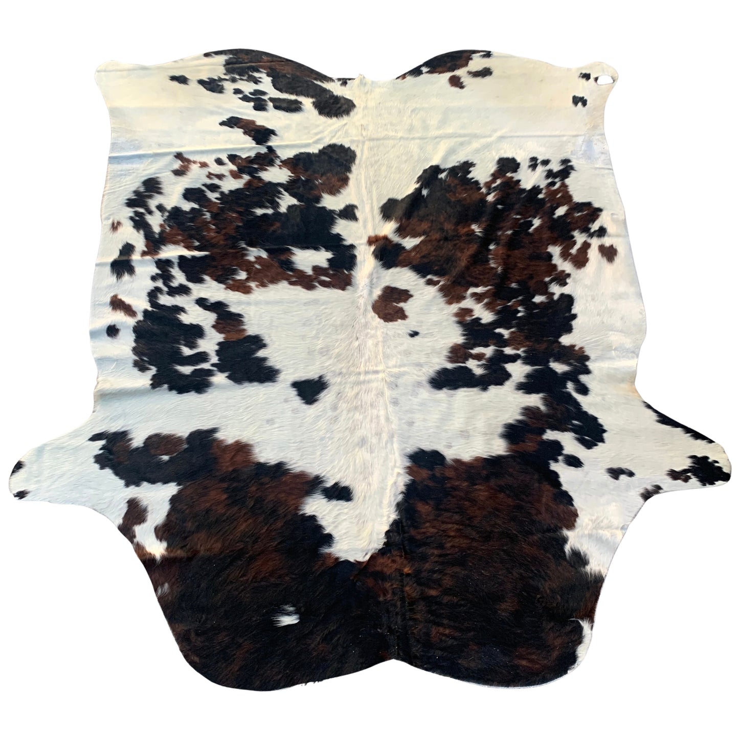 White Black and Brown Cowhide - Tricolor Columbian