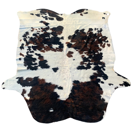 White Black and Brown Cowhide - Tricolor Columbian