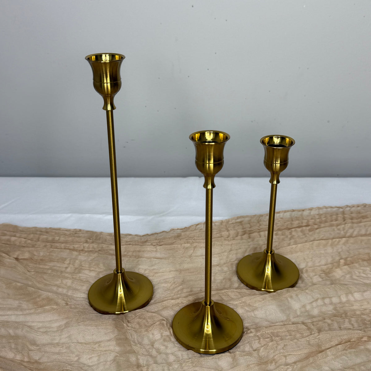 Gold Taper Candlestick - Set of 30