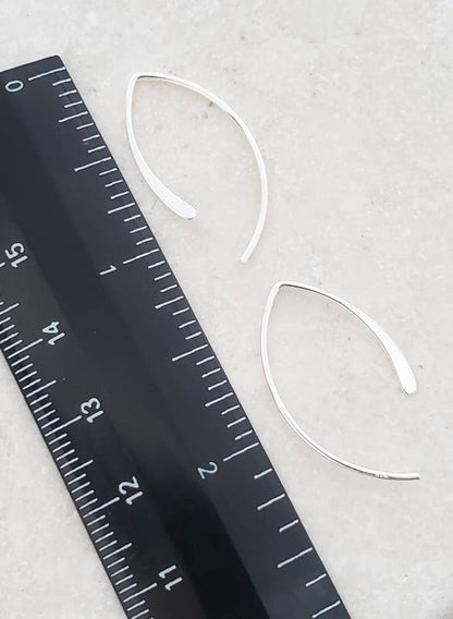 Silver Open Wishbone Earrings