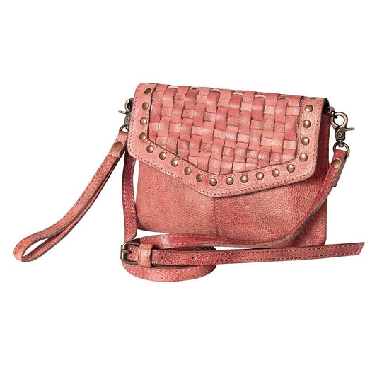 Crossbody Genuine Leather Pink Purse