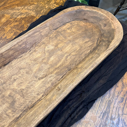 Vintage Style Dough Bowl - Large