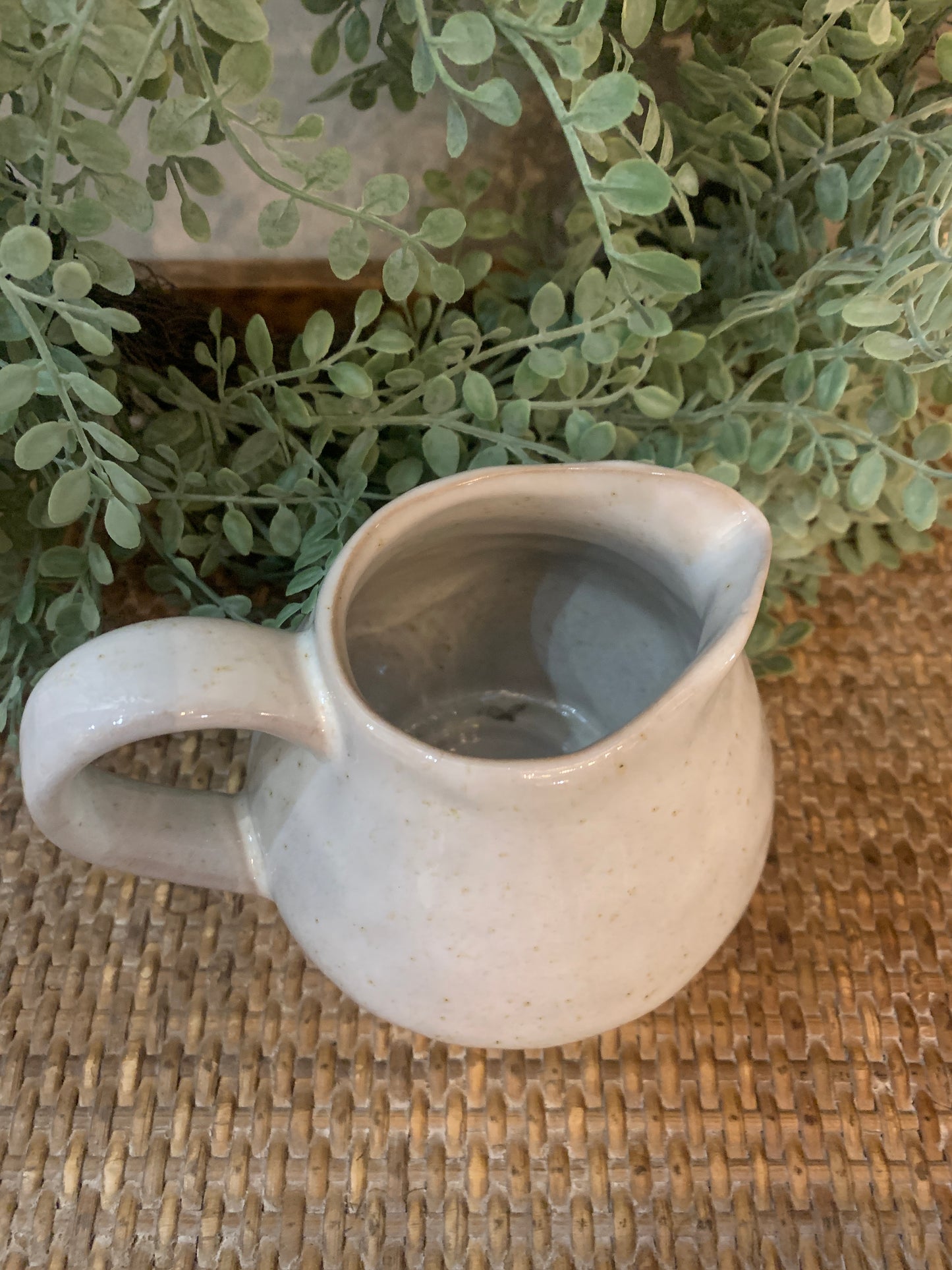 White Ceramic Pitcher 4.5"