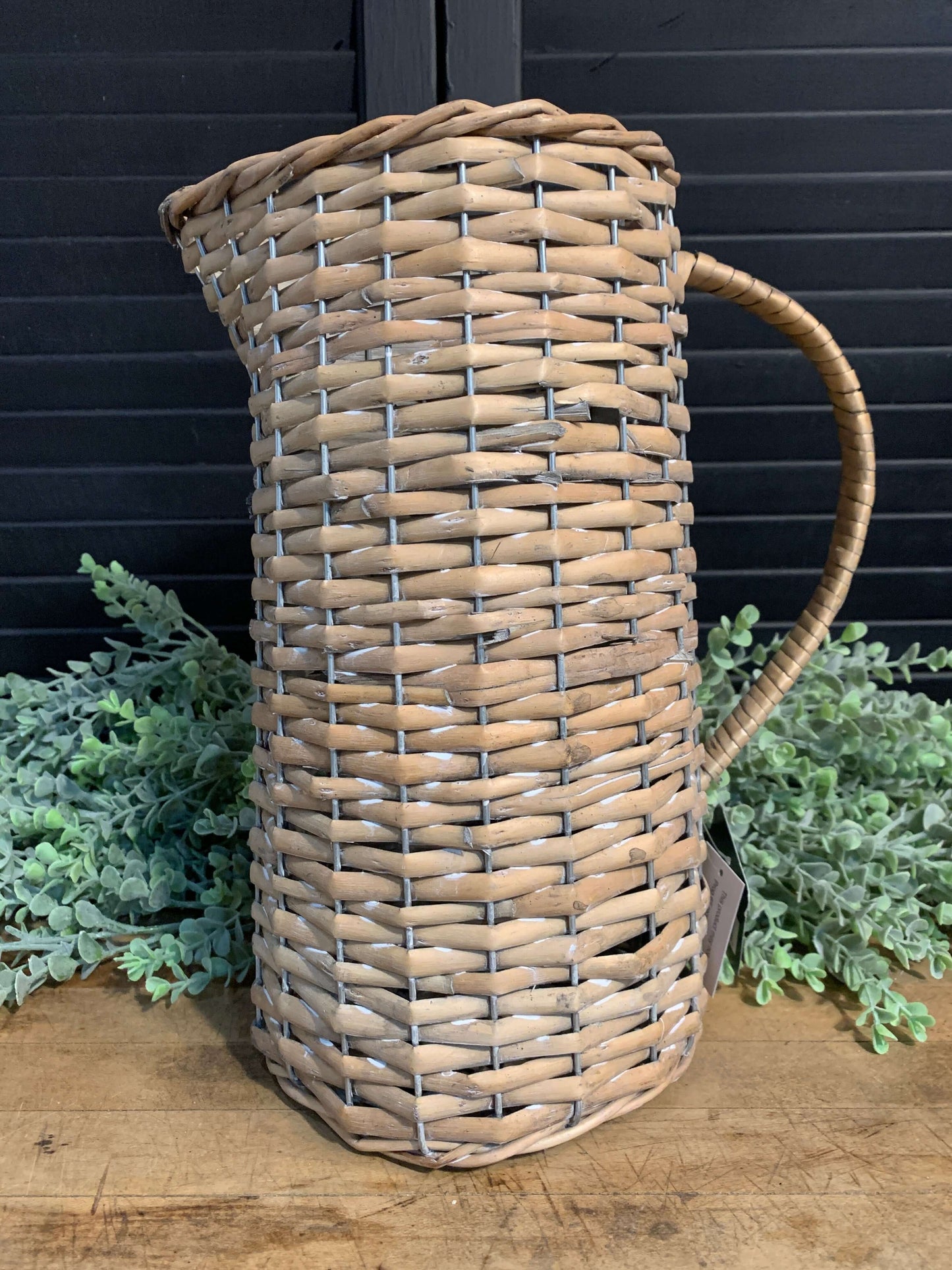 Wicker Pitcher Vase