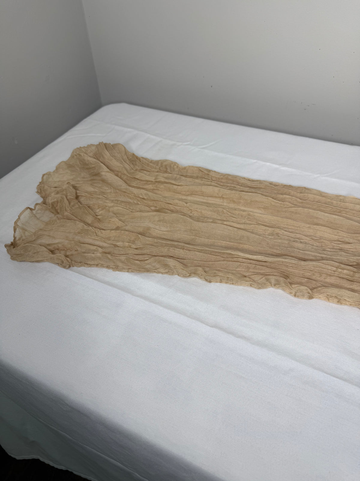Gauze Table Runner - Champagne
