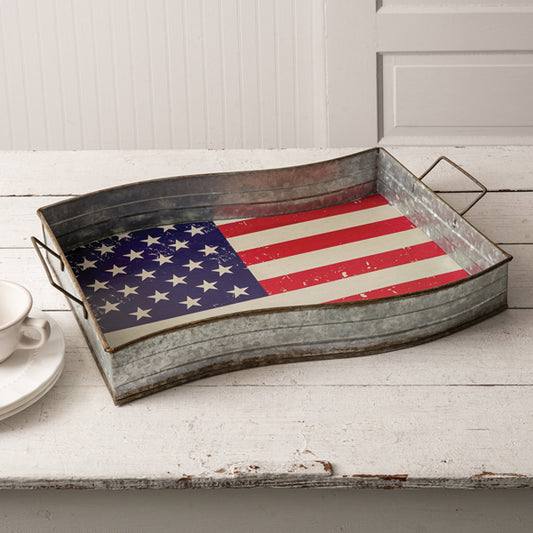 American Flag Serving Tray