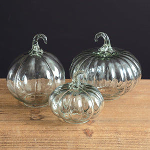 Glass Pumpkins - Set of 3