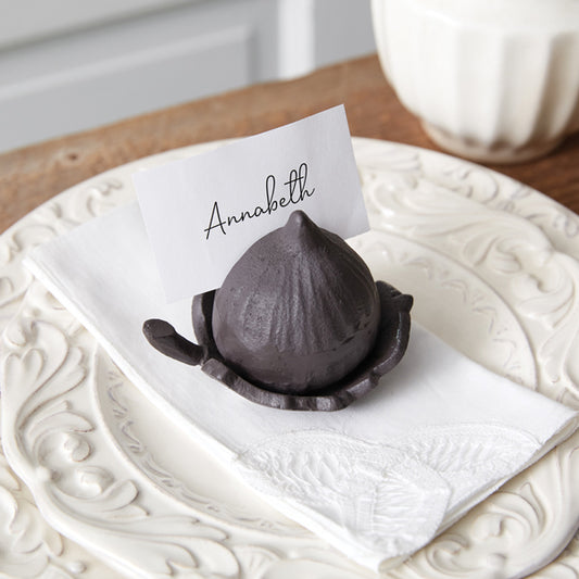 Fig and Leaf Place Card Holder