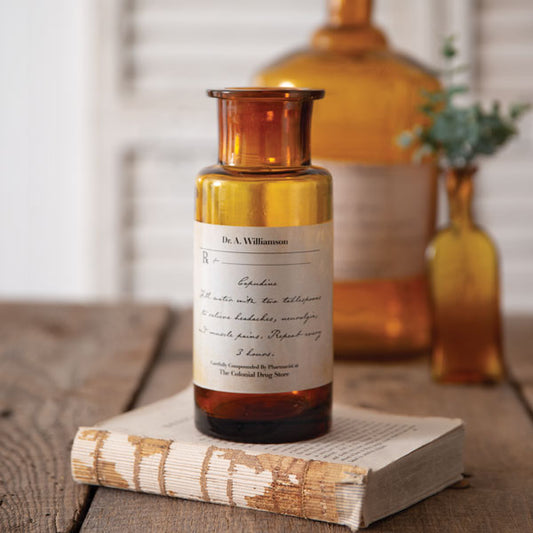 Apothecary Bottle with Label - Antique Inspired