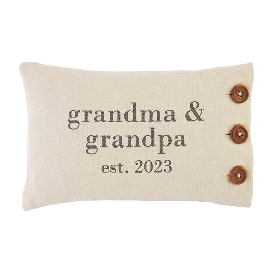 Grandparents Est. 2023 Pillow