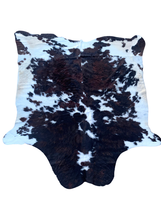 Tricolor Cowhide - Black Browns and White