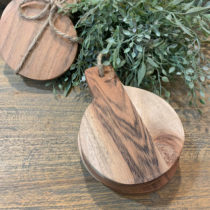 Round Wood Coaster Set