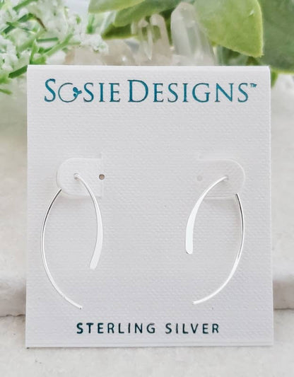 Silver Open Wishbone Earrings