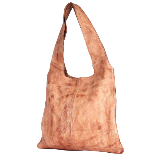 Hobo Genuine Leather Handbag - Caramel