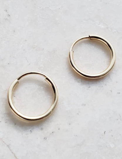 Gold-Filled Tiny Endless Huggie Hoops