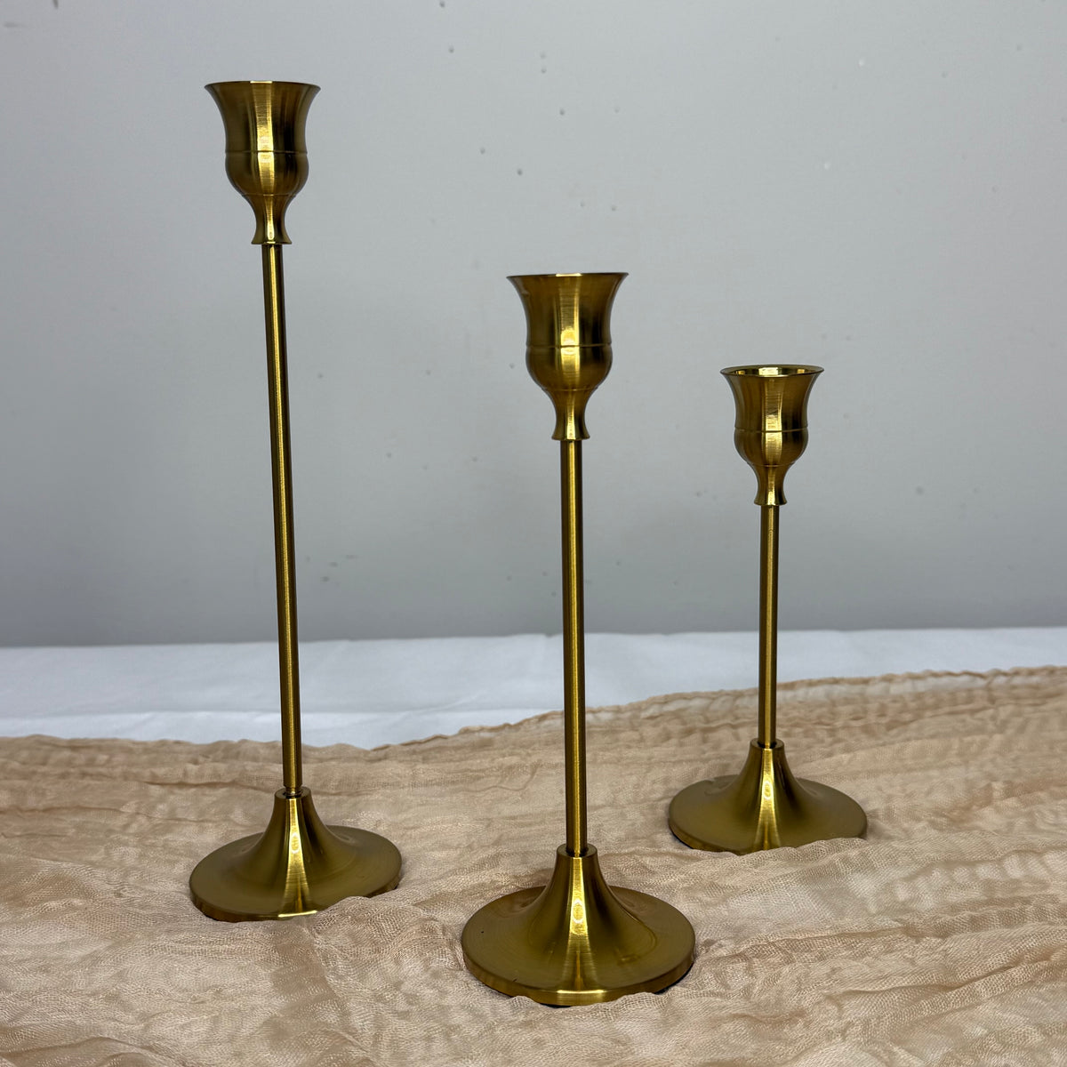 Gold Taper Candlestick - Set of 30
