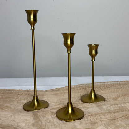 Gold Taper Candlestick - Set of 30