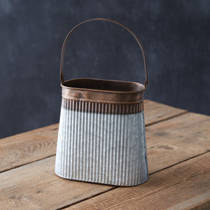 Two-Tone Pail with Copper Accents