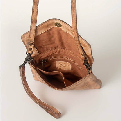 Crossbody Genuine Leather Gray Bag