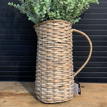 Wicker Pitcher Vase