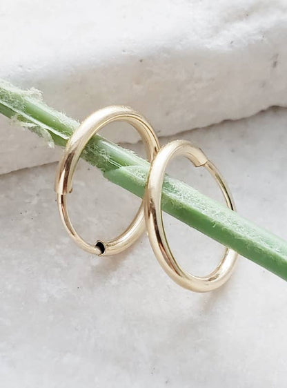 Gold-Filled Tiny Endless Huggie Hoops