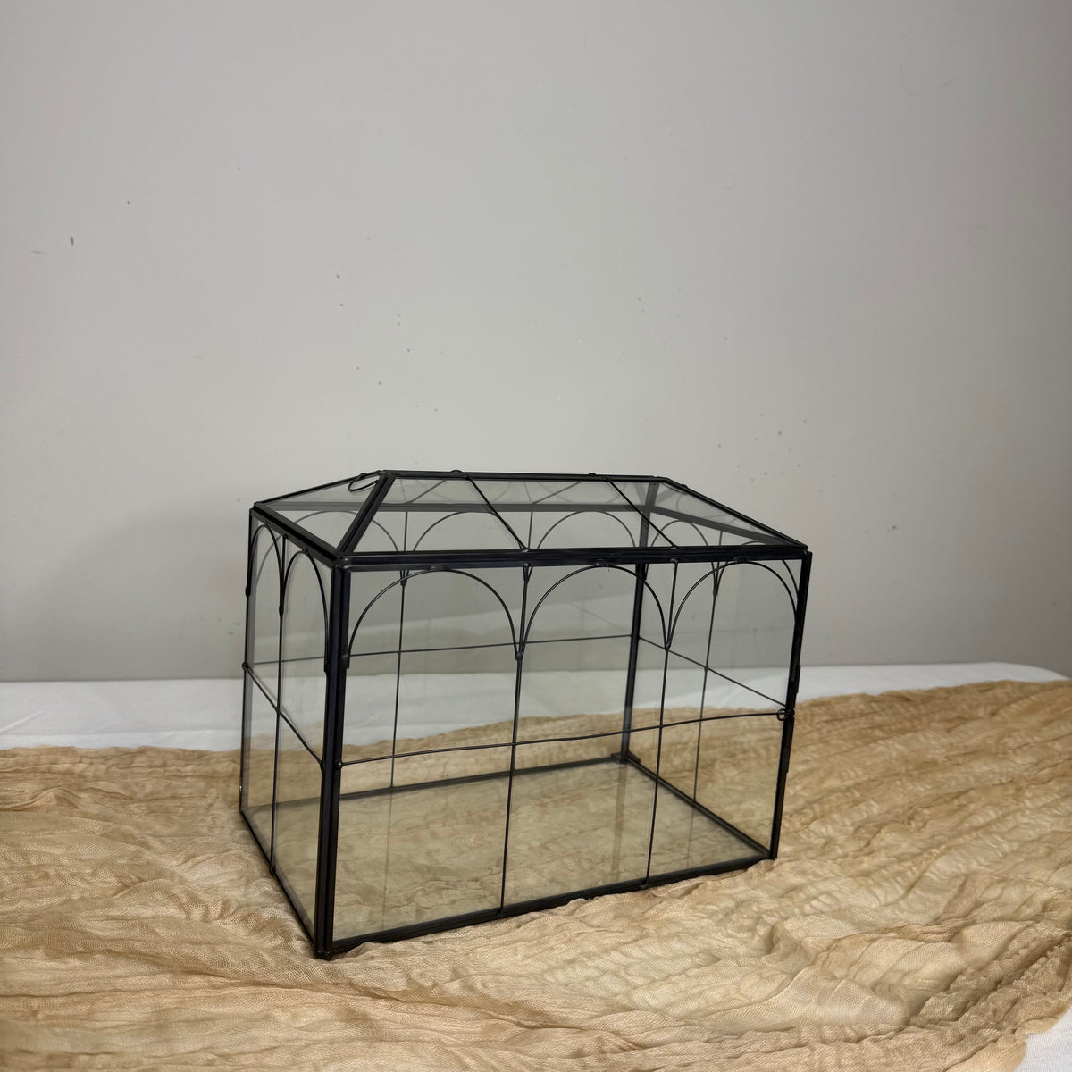 Glass Wedding Card Box with Slot