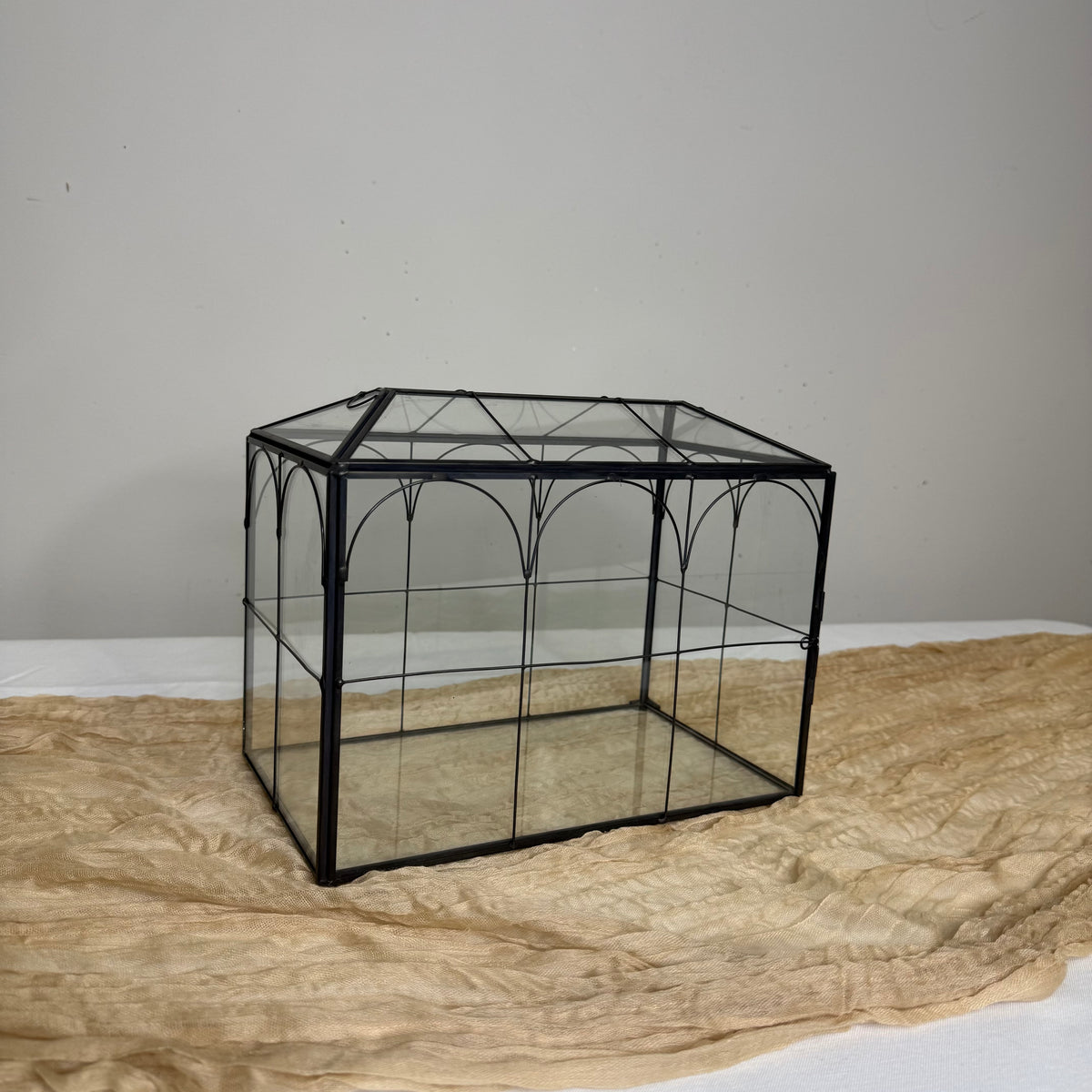 Glass Wedding Card Box with Slot