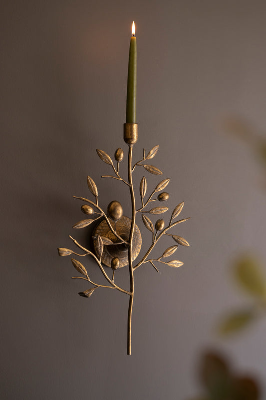 Vintage Syle Antique Brass Taper Wall Sconce