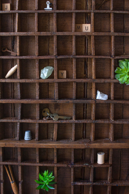 Antique Wooden Printers Tray