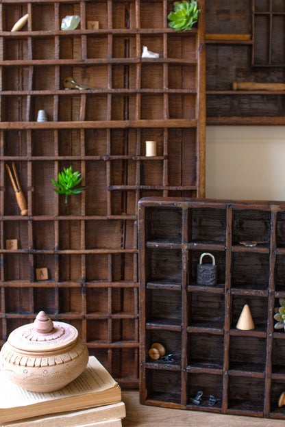 Antique Wooden Printers Tray