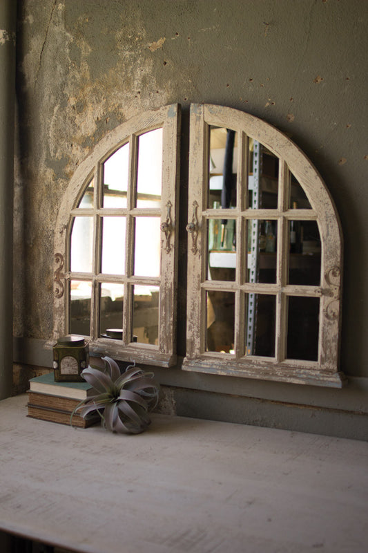 Arched Window Mirrors - Set Of 2