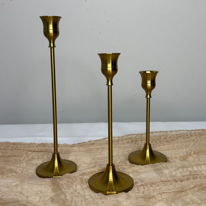 Gold Taper Candlestick - Set of 30