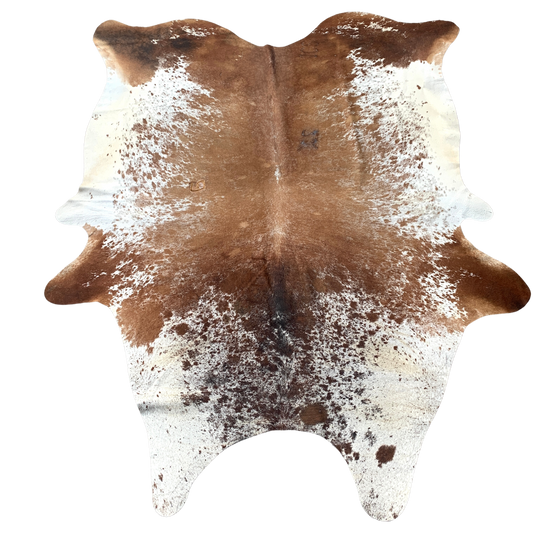 Chocolate and White Cowhide