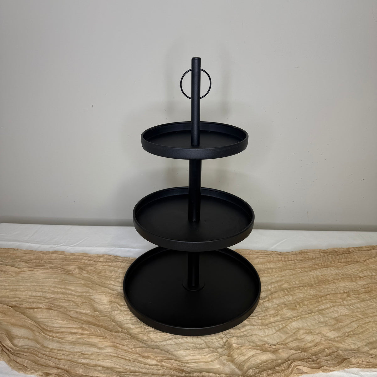 Black Metal 3 Tier Cupcake Stand