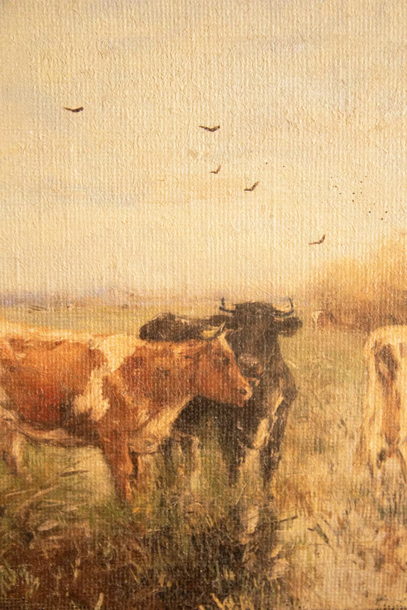  Cows Painting on Burlap