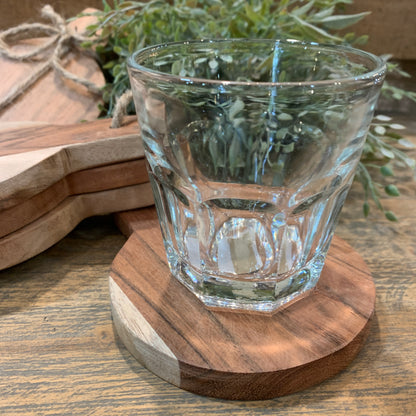 Round Wood Coaster Set