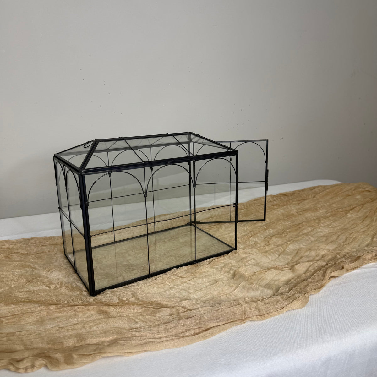 Glass Wedding Card Box with Slot