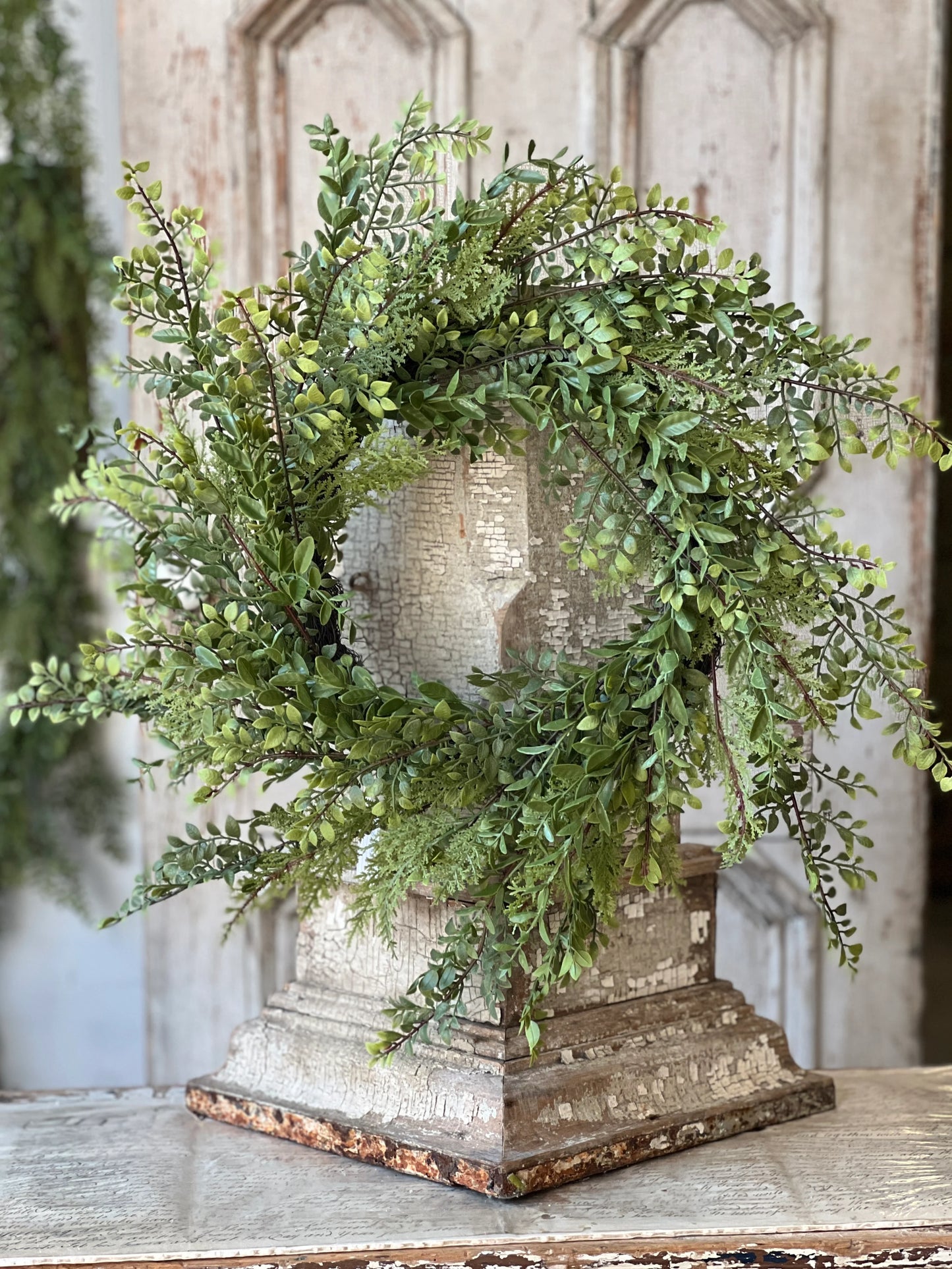 Wreath for Door - Faux Greenery 