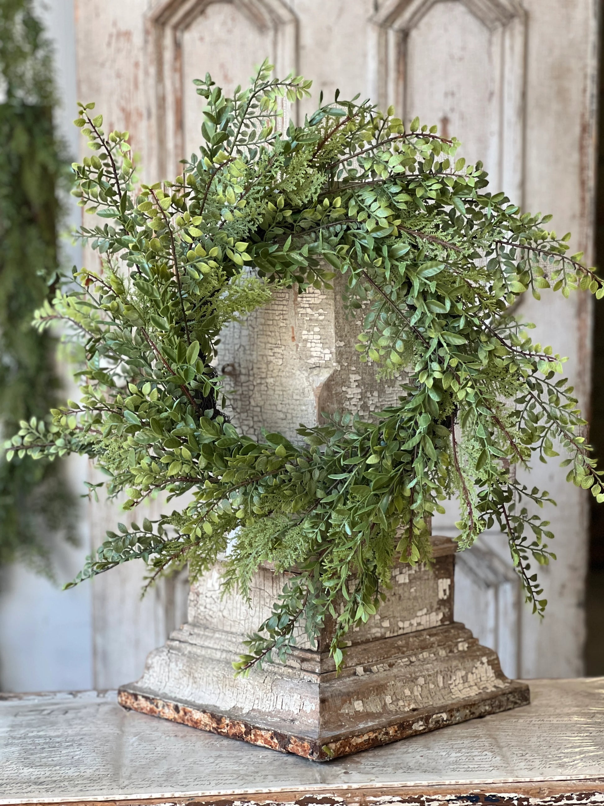Wreath for Door - Faux Greenery 