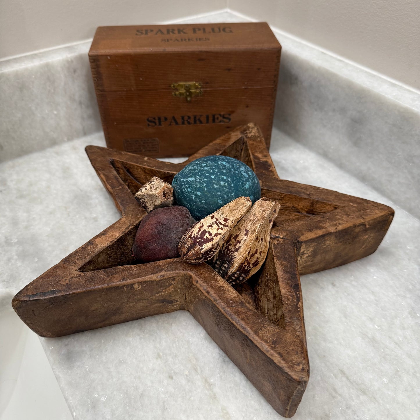 Rustic Star Wood Bowl - Stained