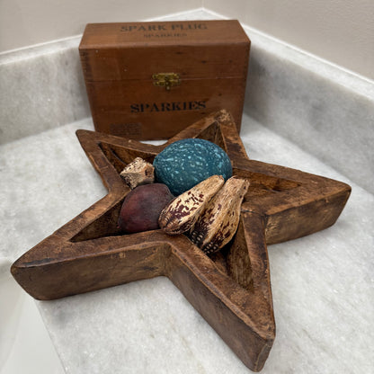 Rustic Star Wood Bowl - Stained