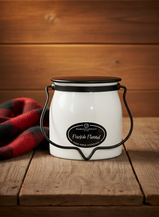 Fireside Flannel Jar Candle - 16 oz